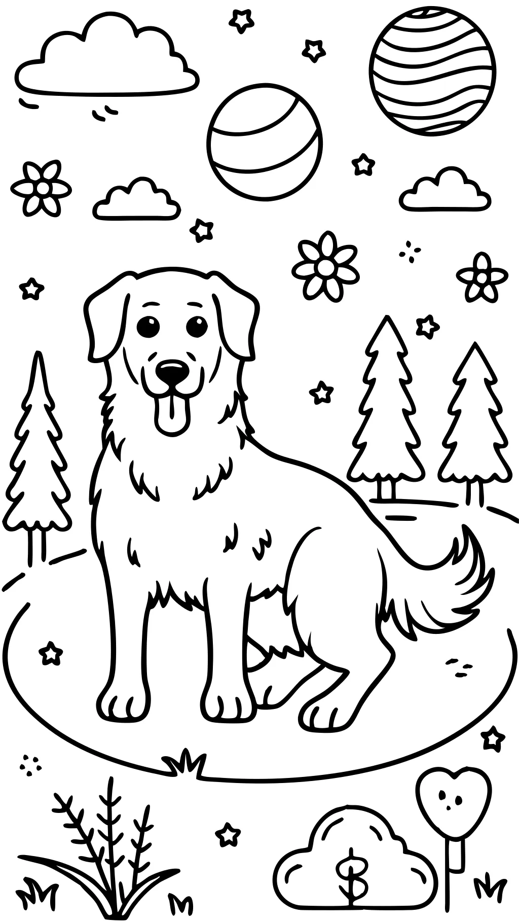 coloring pages of golden retrievers